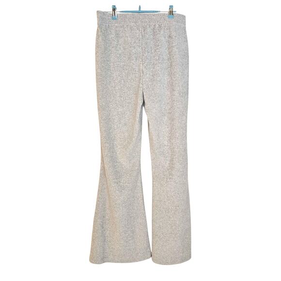 Aerie NWT Medium Heather Gray Groove-On Rib Velour High Waisted Flare Pants - Picture 3 of 6
